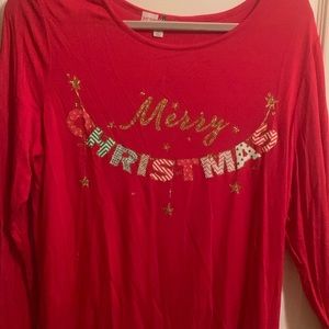 Ladies Large Merry Christmas shirt